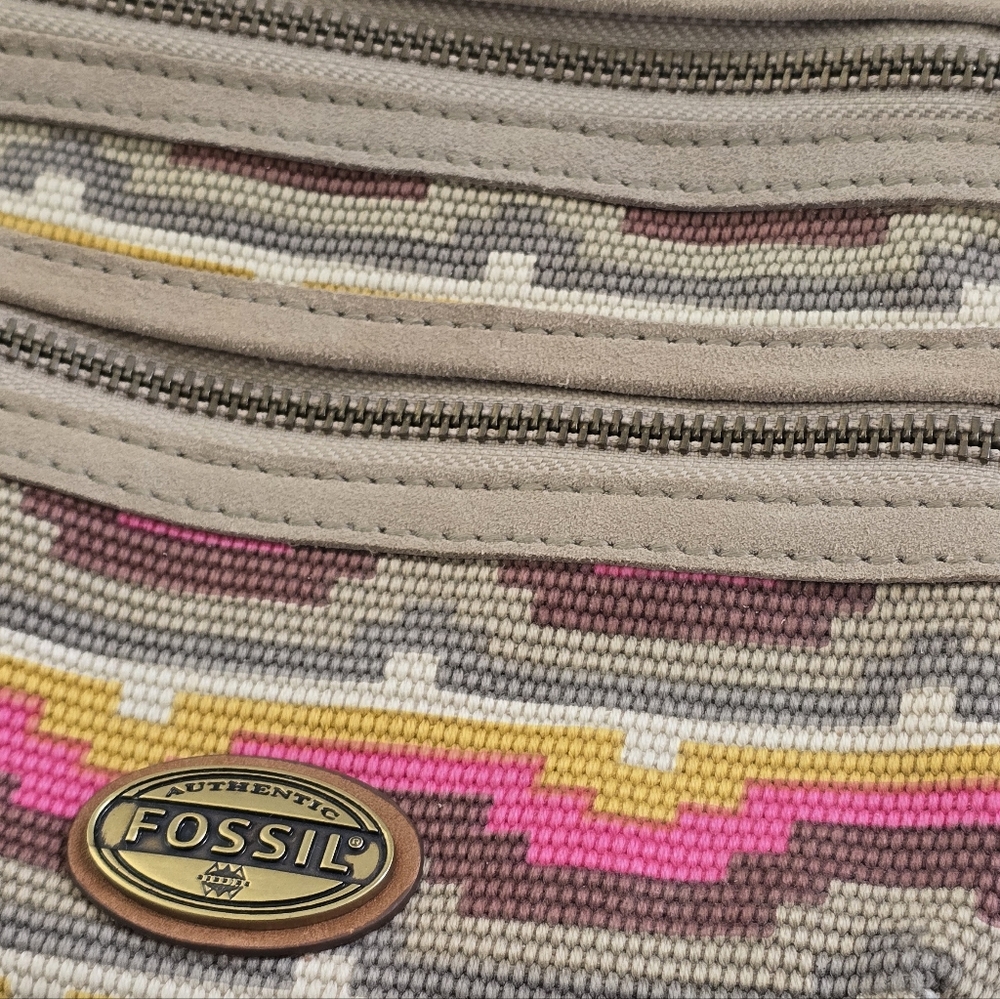 Fossil | Explorer Aztec Pattern Crossbody Bag - image 6